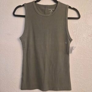 NWT American Eagle Olive Khaki Green  Stretch Tank Top: Effortless Essential